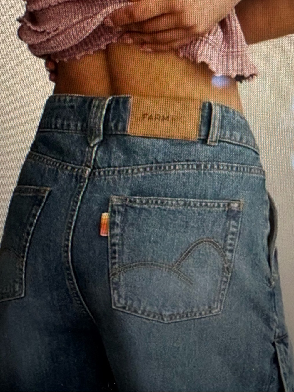 Farm Rio Embroidered Palm Tree Blue Denim Shorts - Women's - Picture 2 of 7